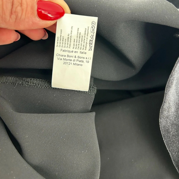 $795  Nwt LA PETITE ROBE DI CHIARA BONI MAYSA VELVET DRESS Black SZ 40/ US 4 - Picture 16 of 16